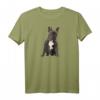 Frenchie Bulldoggen T-Shirt mit Aufschrift 'Love Frenchie Mom Dad' – Damen und Herren, Schwarz Raglan, Perfekt für Valentinstag, Muttertag, Vatertag & Geburtstage