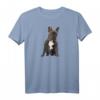 Frenchie Bulldoggen T-Shirt mit Aufschrift 'Love Frenchie Mom Dad' – Damen und Herren, Schwarz Raglan, Perfekt für Valentinstag, Muttertag, Vatertag & Geburtstage