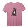 Frenchie Bulldoggen T-Shirt mit Aufschrift 'Love Frenchie Mom Dad' – Damen und Herren, Schwarz Raglan, Perfekt für Valentinstag, Muttertag, Vatertag & Geburtstage