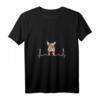 Damen Hund Herzschlag T-Shirt mit Französischer Bulldogge - Vintage Design, Perfekt als Geschenk zu Weihnachten, Muttertag & Geburtstag für Tierliebhaberinnen