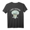 SpongeBob Schwammkopf Thaddäus Ich Hasse Alle T-Shirt - Offiziell Lizenzierte Cartoon Kleidung für Fans und Humorliebhaber