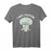 SpongeBob Schwammkopf Thaddäus Ich Hasse Alle T-Shirt - Offiziell Lizenzierte Cartoon Kleidung für Fans und Humorliebhaber