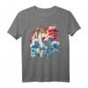 Japanischer Drache und große Welle Kanagawa Vintage T-Shirt – Japanische Kunst & Kultur, perfekte Geschenke für Männer, Frauen, Kinder & Festival-Events