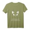 Damen Baumwolle Katzenhaare - Spuren Von Katze - Cat Sprüche T-Shirt mit V-Ausschnitt für Katzenliebhaber und Tierfreunde