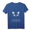 Damen Baumwolle Katzenhaare - Spuren Von Katze - Cat Sprüche T-Shirt mit V-Ausschnitt für Katzenliebhaber und Tierfreunde