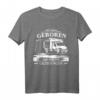 Zum Campen Geboren Arbeiten Gezwungen T-Shirt – Lustiges Camping-Shirt für Zelter und Outdoor-Fans
