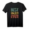 Best Major Ever Lustiges Personalisiertes Vintage Männer T-Shirt – Perfektes Geschenk für Papa, Opa, Bruder & Freunde