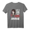 Just A Girl Who Loves Anime Kawaii Otaku Manga Japan Fan T-Shirt – Perfektes Geschenk für Anime- und Manga-Liebhaber, Japan Fan, Otaku & J-Pop Enthusiasten