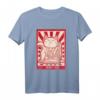 Winke Katze Anime Lustig Schriftzeichen Chinesisch Mönch T-Shirt – Originelles Geschenk für Katzen- und Anime-Fans zu Weihnachten & Geburtstag