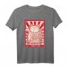 Winke Katze Anime Lustig Schriftzeichen Chinesisch Mönch T-Shirt – Originelles Geschenk für Katzen- und Anime-Fans zu Weihnachten & Geburtstag