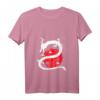 Damen T-Shirt mit Drachen, chinesischer Sonne und Bonsai - Asiatisches Design, klassischer Schnitt, leicht & hochwertig