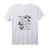 Bibelverse Christliches Schrift Aquarell Schmetterling Psalm T-Shirt – Perfekt für Gläubige, Frauen und Mädchen, ideales Geschenk für Christen