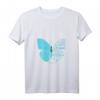 Religiöses Damen T-Shirt mit Bibelvers Philipper 4:13 - Christliches Geschenk für Frauen und Mädchen mit Schmetterling und Herzen