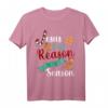Christus Jesus Is The Reason For The Season Weihnachts-T-Shirt – Lustiges christliches Outfit für Familie und Freunde