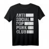 Anti Social Pop Punk Club T-Shirt – Das perfekte humorvolle Geschenk für Freunde, Familie und Musikliebhaber zu Geburtstag und Weihnachten