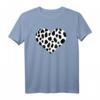 Dalmatiner Herz T-Shirt für Hundeliebhaber - Klassisch geschnitten mit Herzform Muster, ideales Geschenk für Hundebesitzer