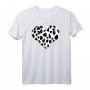 Dalmatiner Herz T-Shirt für Hundeliebhaber - Klassisch geschnitten mit Herzform Muster, ideales Geschenk für Hundebesitzer