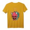 Oni Maske Japanischer Dämon Teufel Ronin T-Shirt – Otaku Streetwear mit Kanji, Vaporwave & Anime Design für Fans & Geschenkideen
