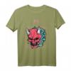 Oni Maske Japanischer Dämon Teufel Ronin T-Shirt – Otaku Streetwear mit Kanji, Vaporwave & Anime Design für Fans & Geschenkideen