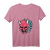 Oni Maske Japanischer Dämon Teufel Ronin T-Shirt – Otaku Streetwear mit Kanji, Vaporwave & Anime Design für Fans & Geschenkideen
