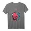 Oni Maske Japanischer Dämon Teufel Ronin T-Shirt – Otaku Streetwear mit Kanji, Vaporwave & Anime Design für Fans & Geschenkideen