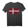 Dänemark Flagge T-Shirt für Damen, Herren & Kinder – Klassisch geschnitten, doppelt genähter Saum