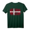 Dänemark Flagge T-Shirt für Damen, Herren & Kinder – Klassisch geschnitten, doppelt genähter Saum