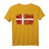 Dänemark Flagge T-Shirt für Damen, Herren & Kinder – Klassisch geschnitten, doppelt genähter Saum