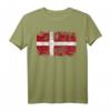 Dänemark Flagge T-Shirt für Damen, Herren & Kinder – Klassisch geschnitten, doppelt genähter Saum