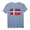 Dänemark Flagge T-Shirt für Damen, Herren & Kinder – Klassisch geschnitten, doppelt genähter Saum