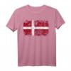 Dänemark Flagge T-Shirt für Damen, Herren & Kinder – Klassisch geschnitten, doppelt genähter Saum