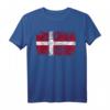 Dänemark Flagge T-Shirt für Damen, Herren & Kinder – Klassisch geschnitten, doppelt genähter Saum