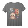 Geburtstagsshirt Eule für 8 Jahre Mädchen und Jungen - Lustiges Geburtstags-T-Shirt für Kinder, Geschenkidee für Töchter, Enkelinnen & Nichten