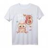 Geburtstagsshirt Eule für 8 Jahre Mädchen und Jungen - Lustiges Geburtstags-T-Shirt für Kinder, Geschenkidee für Töchter, Enkelinnen & Nichten