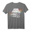 Star Wars Millennium Falcon '77 Retro Stripes Poster T-Shirt - Offiziell lizenziert, perfekt für Fans und Sammler