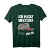 Lustiges Schlafshirt mit Sarkasmus: Ich hasse Menschen, Steine sind ok – Perfekt für Morgenmuffel & Steinliebhaber