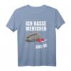 Lustiges Schlafshirt mit Sarkasmus: Ich hasse Menschen, Steine sind ok – Perfekt für Morgenmuffel & Steinliebhaber