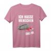 Lustiges Schlafshirt mit Sarkasmus: Ich hasse Menschen, Steine sind ok – Perfekt für Morgenmuffel & Steinliebhaber