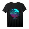Vaporwave Aesthetic Palmen Sonnenuntergang Japanische Musik T-Shirt – Exklusives Retro-Futurismus Design für Festivals, Anime & Kawaii Fans