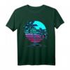Vaporwave Aesthetic Palmen Sonnenuntergang Japanische Musik T-Shirt – Exklusives Retro-Futurismus Design für Festivals, Anime & Kawaii Fans