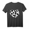 Herz in Kuhmuster Kuhflecken Kuh T-Shirt - Süßes Geschenk für Kuhfans und Tierliebhaber
