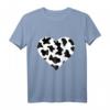 Herz in Kuhmuster Kuhflecken Kuh T-Shirt - Süßes Geschenk für Kuhfans und Tierliebhaber
