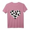 Herz in Kuhmuster Kuhflecken Kuh T-Shirt - Süßes Geschenk für Kuhfans und Tierliebhaber