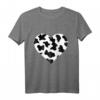 Herz in Kuhmuster Kuhflecken Kuh T-Shirt - Süßes Geschenk für Kuhfans und Tierliebhaber