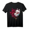 Kitsune Maske Japan Anime T-Shirt - Neunschwänziger Fuchs, Futuristisches Japan Tier, Otaku Geschenk für Anime- und Manga-Fans
