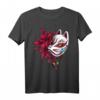 Kitsune Maske Japan Anime T-Shirt - Neunschwänziger Fuchs, Futuristisches Japan Tier, Otaku Geschenk für Anime- und Manga-Fans