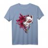Kitsune Maske Japan Anime T-Shirt - Neunschwänziger Fuchs, Futuristisches Japan Tier, Otaku Geschenk für Anime- und Manga-Fans
