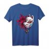 Kitsune Maske Japan Anime T-Shirt - Neunschwänziger Fuchs, Futuristisches Japan Tier, Otaku Geschenk für Anime- und Manga-Fans