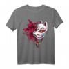 Kitsune Maske Japan Anime T-Shirt - Neunschwänziger Fuchs, Futuristisches Japan Tier, Otaku Geschenk für Anime- und Manga-Fans