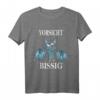 Vorsicht Bissig niedliches Fledermaus T-Shirt – Lustiges Halloween-Design für Kinder, Damen & Herren, perfekte Geschenkidee für Fledermaus-Fans und Gruselfreunde